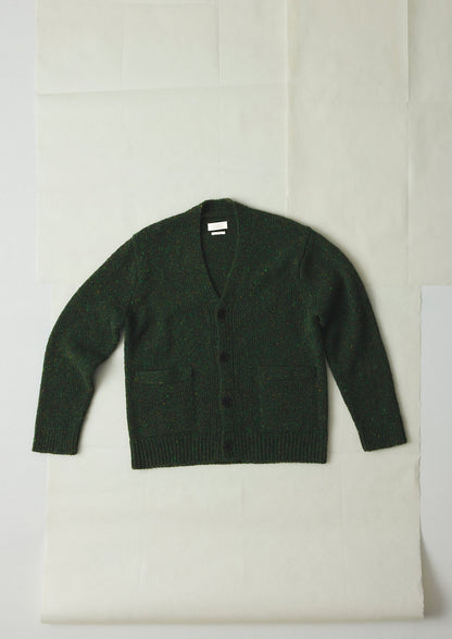 Cardigan con scollo a V in lana Donegal | Foresta