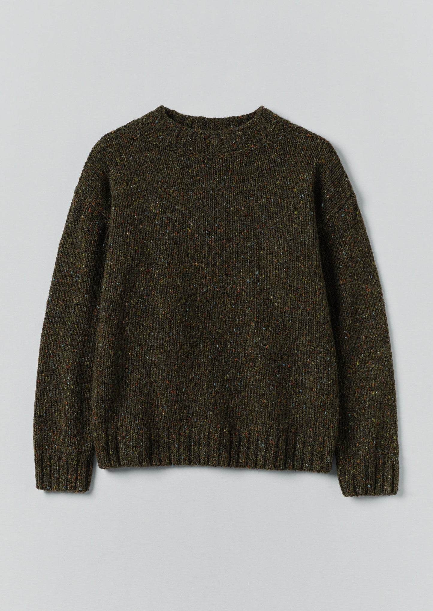 Maglione in lana Donegal di Finn | Cachi