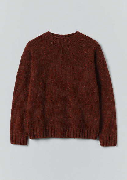 Maglione in lana Donegal di Finn | Bordeaux