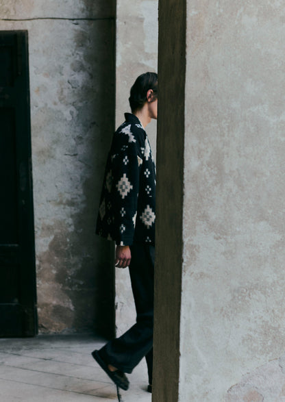 Giacca imbottita Fugue Ikat | Mezzanotte/Sabbia