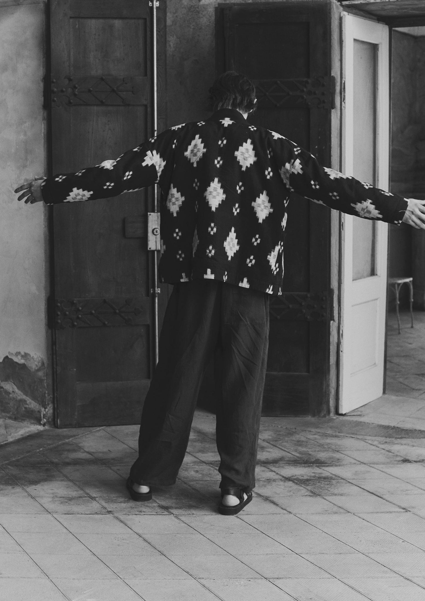 Giacca imbottita Fugue Ikat | Mezzanotte/Sabbia