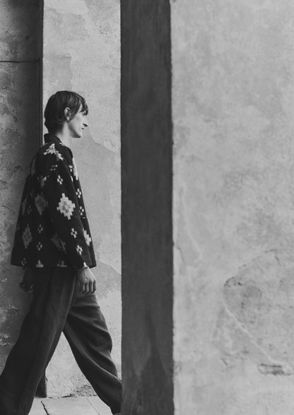 Giacca imbottita Fugue Ikat | Mezzanotte/Sabbia