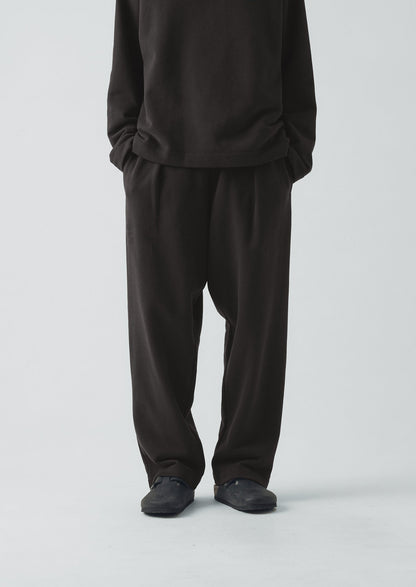 Pantaloni plissettati in jersey Loopback | Pepe nero