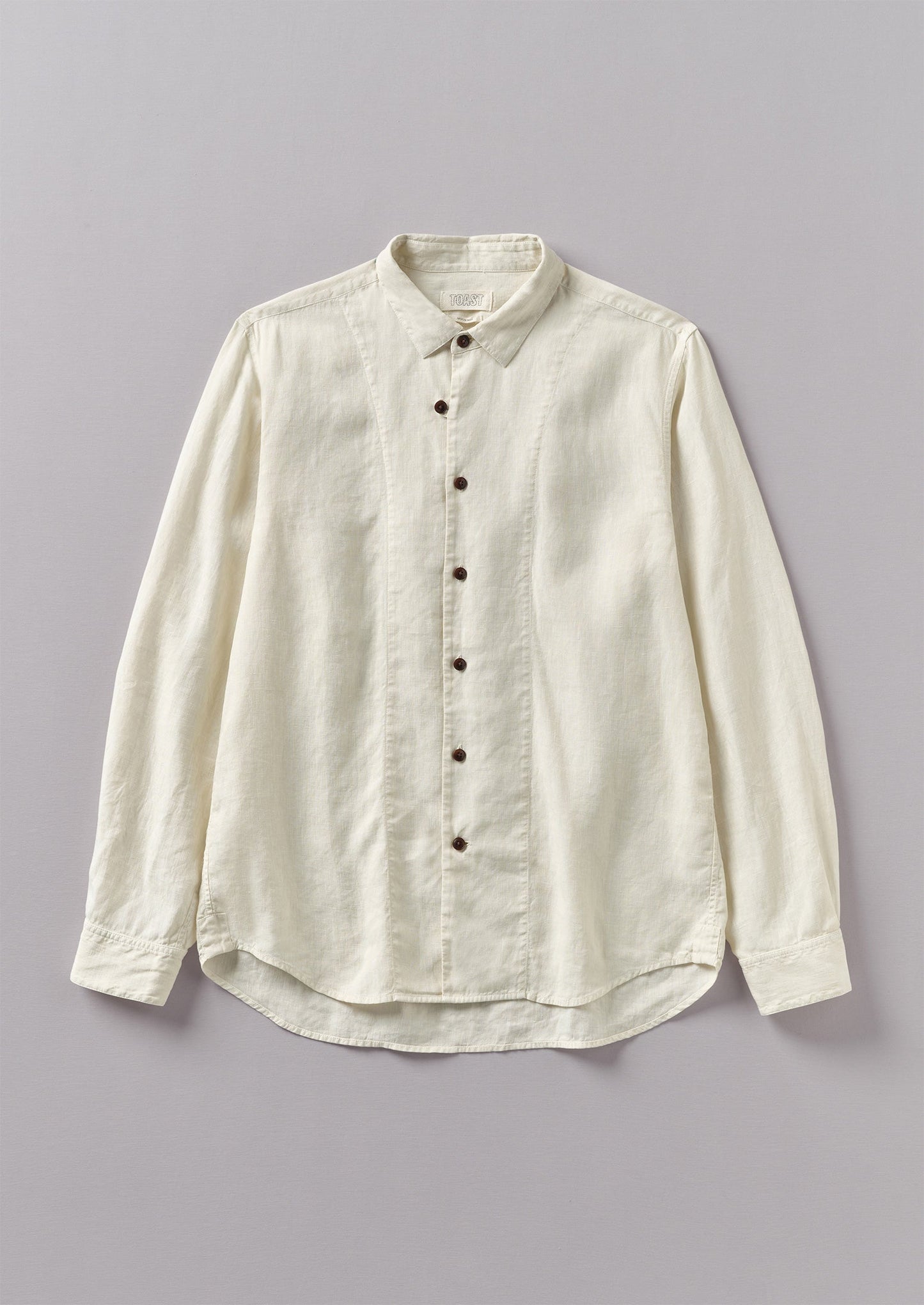 Camicia in lino con bottoni ad anello | Pergamena