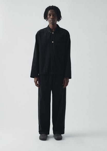 Camicia popover in velluto a coste organico | Mezzanotte