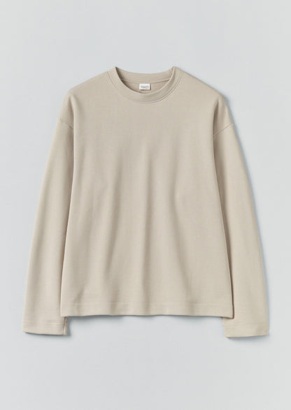 Felpa in maglia Loopback | Grigio avena