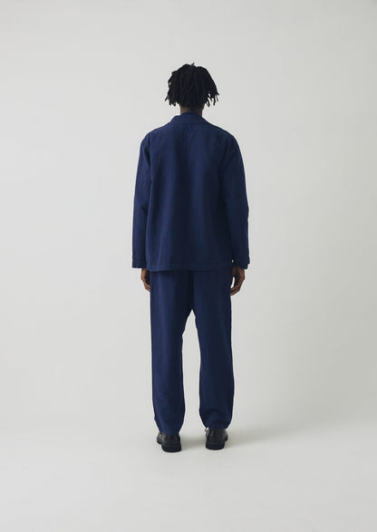 Pantaloni Alfie Garment Dyed Herringbone | Indaco scuro