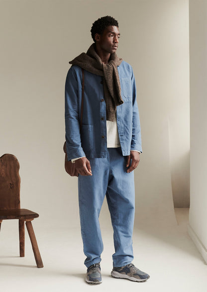 Pantaloni Alfie Garment Dyed Herringbone | Blu ardesia
