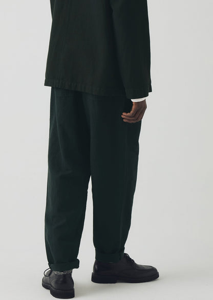 Pantaloni Alfie Garment Dyed a spina di pesce | Nero lavato