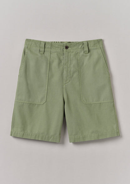 Pantaloncini in tela di cotone | Salvia chiara