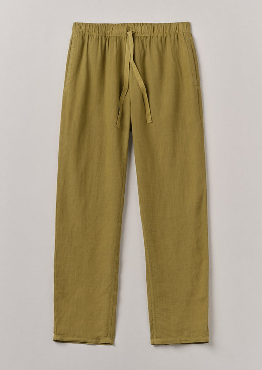 Pantaloni in lino tinto in capo Alfie | Verde Durian
