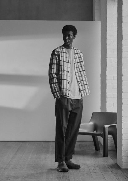 Pantaloni in cotone con pieghe Otto | Blu navy