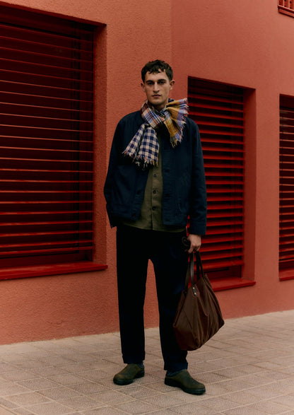 Pantaloni in cotone con pieghe Otto | Blu navy