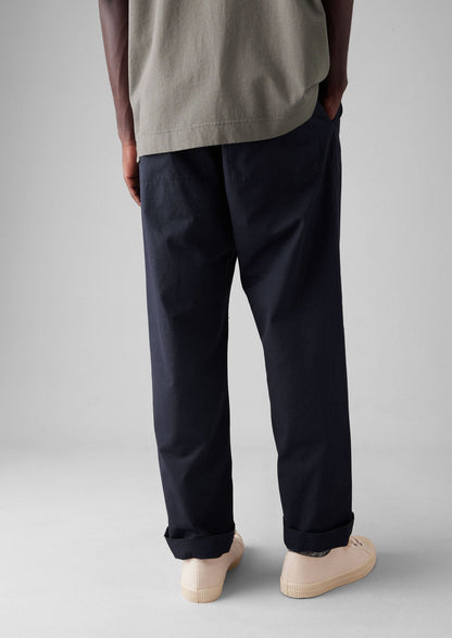 Pantaloni in cotone con pieghe Otto | Blu navy