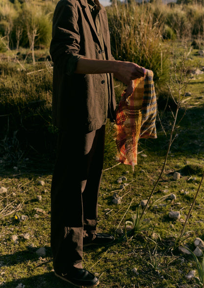 Pantaloni Rory Gingham con coulisse | Terra d'ombra bruciata