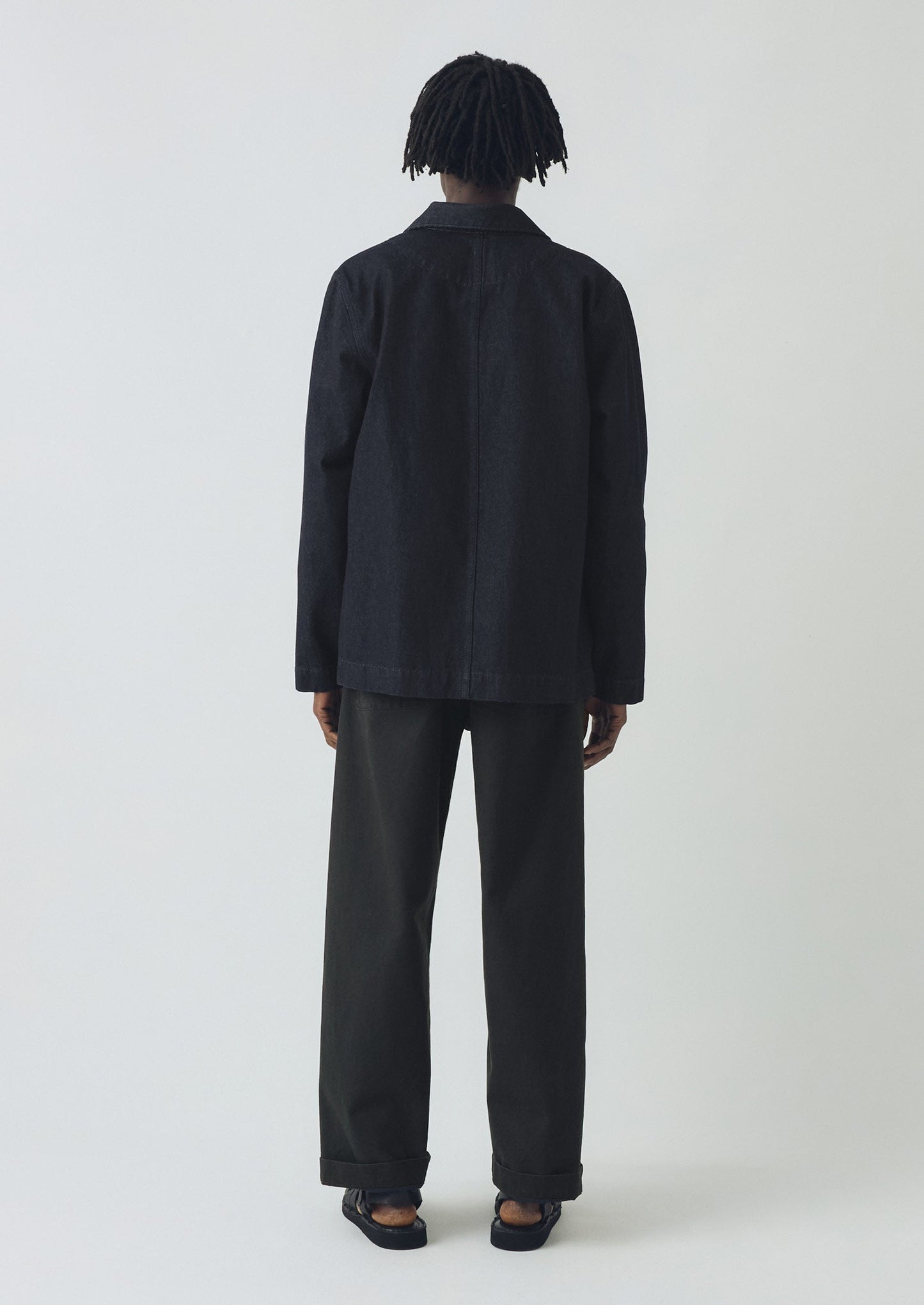 Pantaloni in tela di cotone Rory | Ardesia