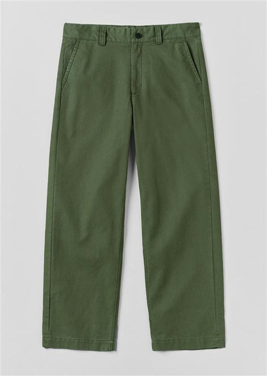 Pantaloni in tela di cotone Rory | Verde balsamo