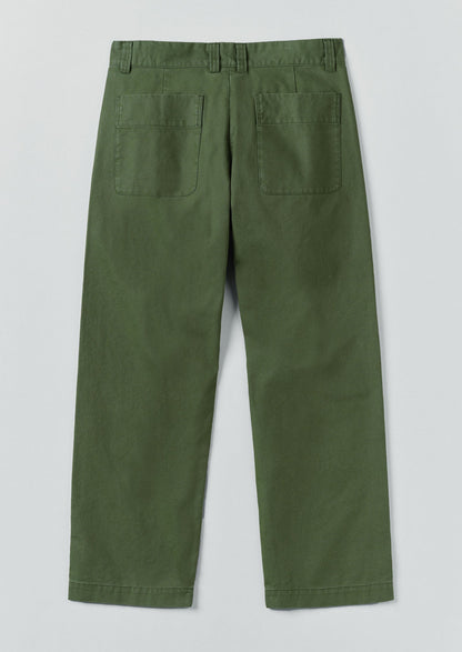 Pantaloni in tela di cotone Rory | Verde balsamo