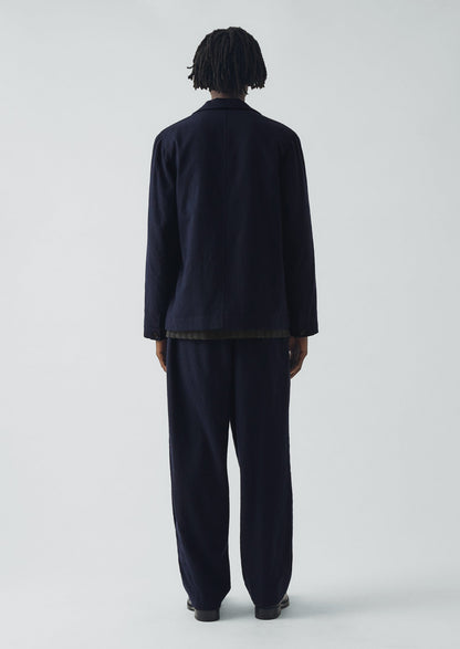 Pantaloni Bill in cotone e lana pied de poule | Blu navy scuro