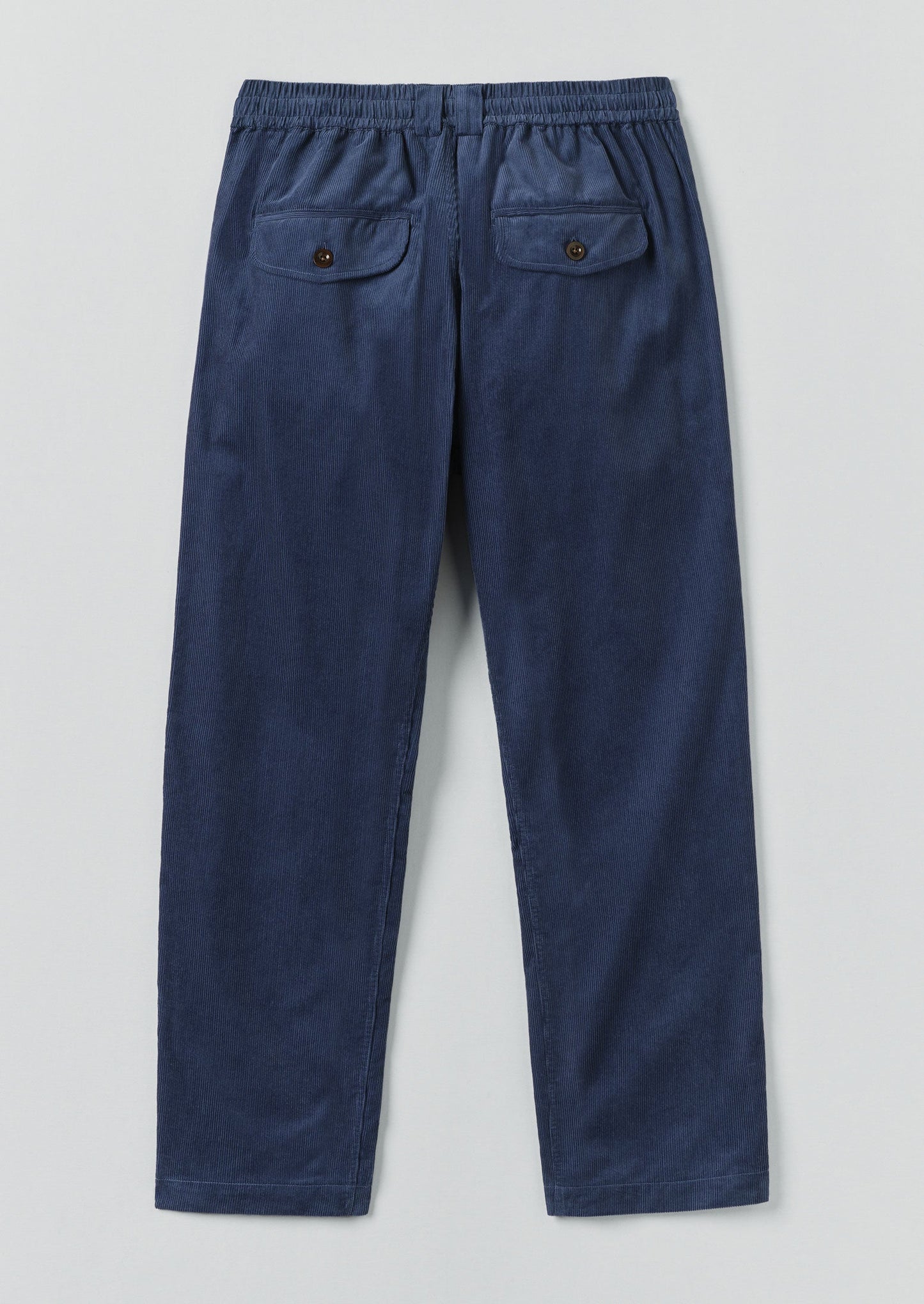 Pantaloni con coulisse in velluto a coste biologico | Blu denim