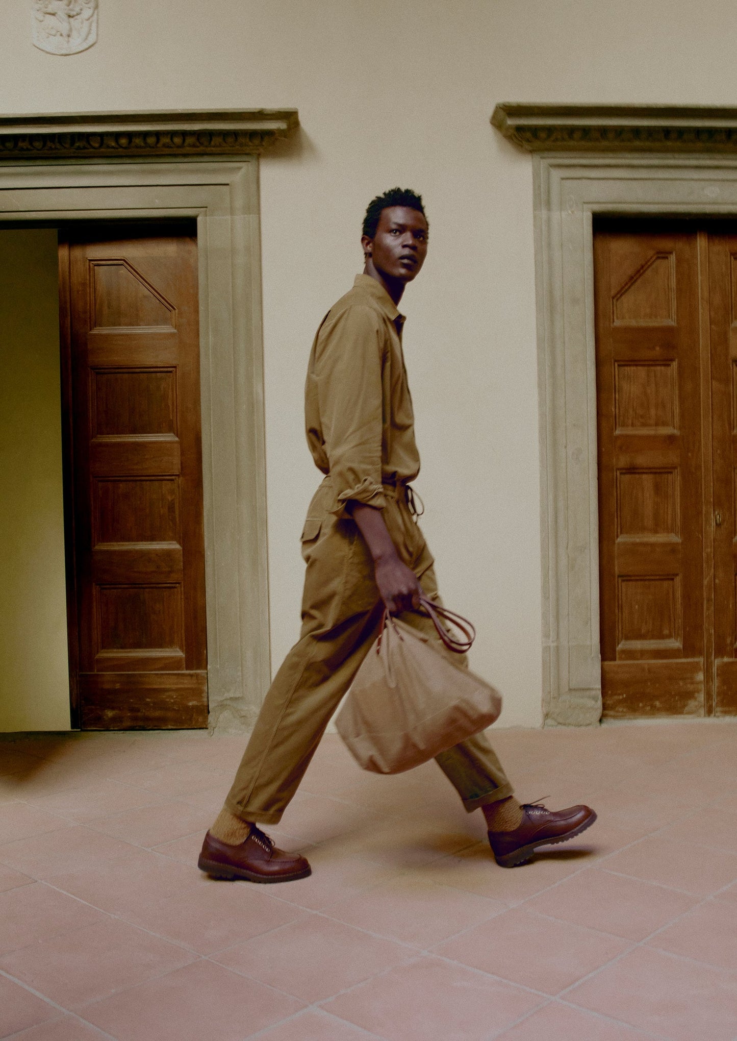 Pantaloni con coulisse in velluto a coste biologico | Linden