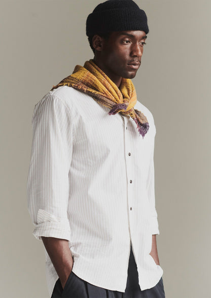 Camicia a righe jacquard | Shale Stone