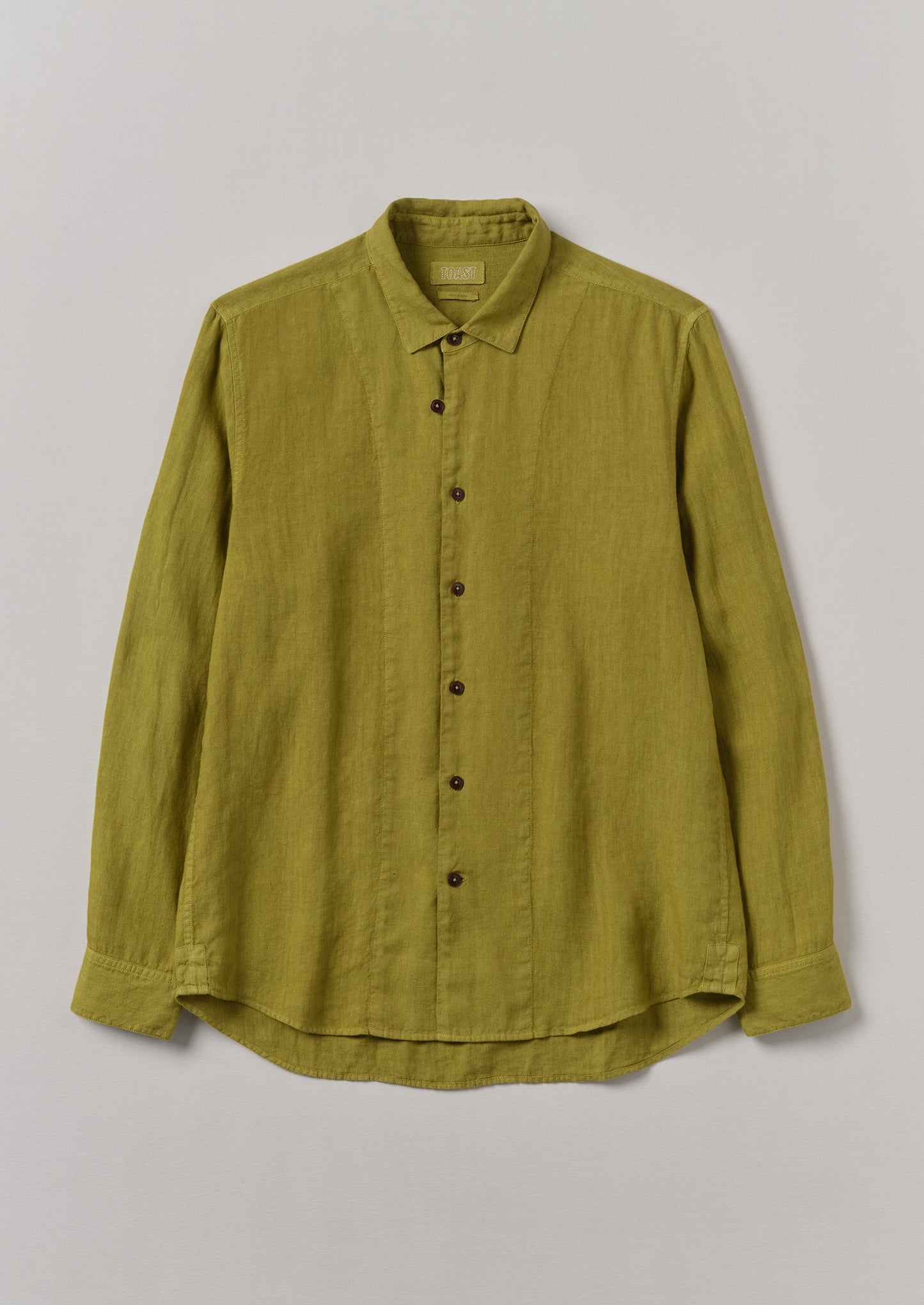 Camicia in lino con bottoni ad anello | Olivina