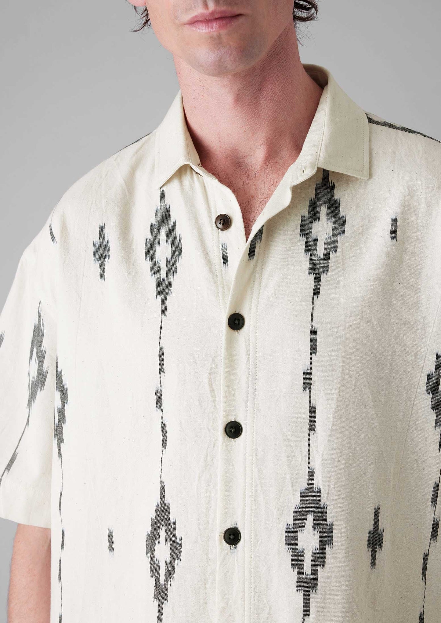 Camicia Kite Ikat | Blu navy/Ecru