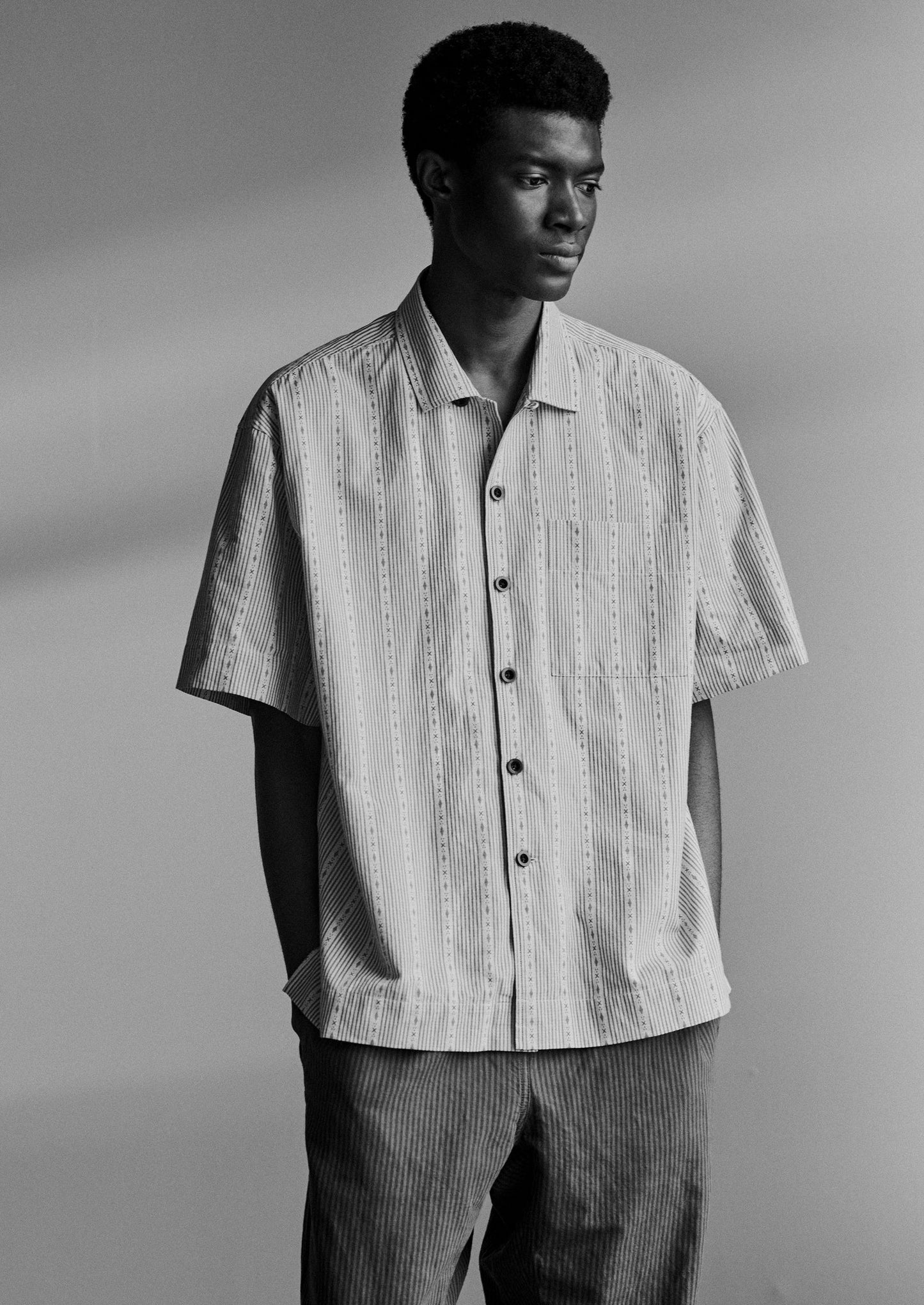 Camicia in cotone a righe Kite | Oliva