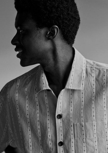 Camicia in cotone a righe Kite | Oliva