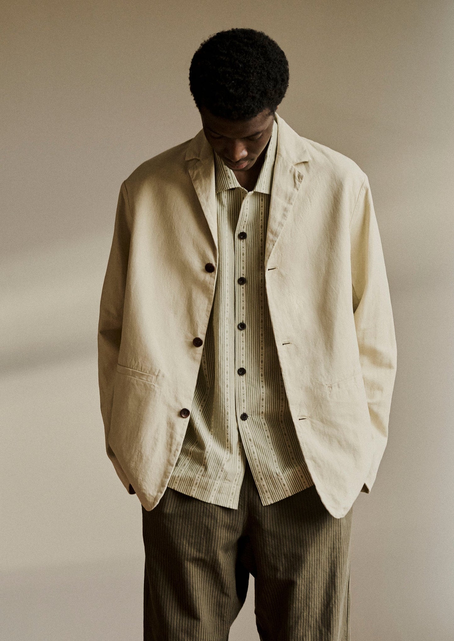 Camicia in cotone a righe Kite | Oliva