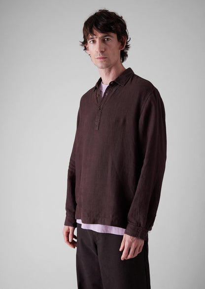 Camicia in lino con mezza abbottonatura | Rich Earth