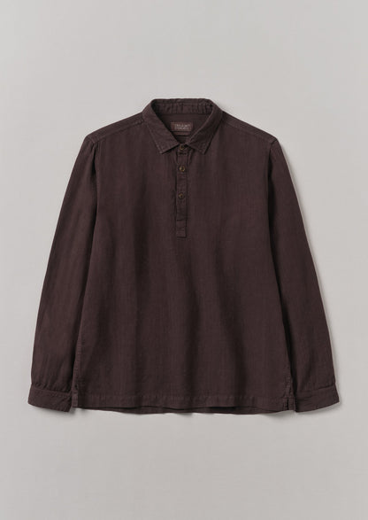 Camicia in lino con mezza abbottonatura | Rich Earth