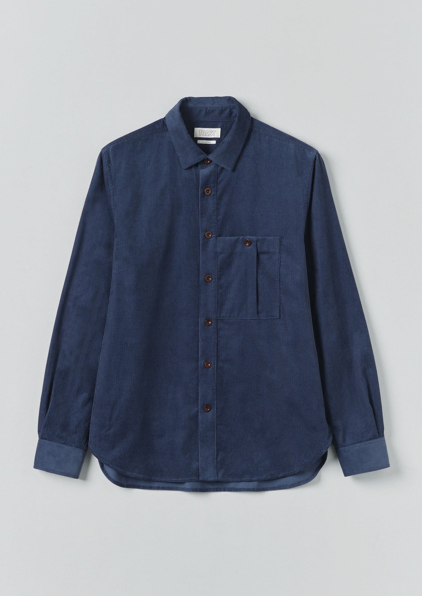 Camicia da lavoro in velluto a coste biologico | Blu denim