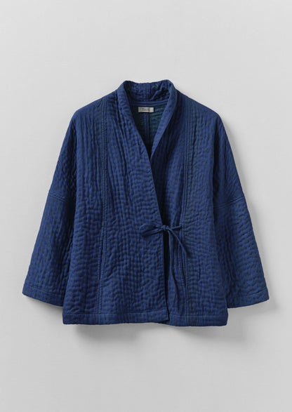 Giacca Kantha riutilizzata e tinta | Blu Provenza