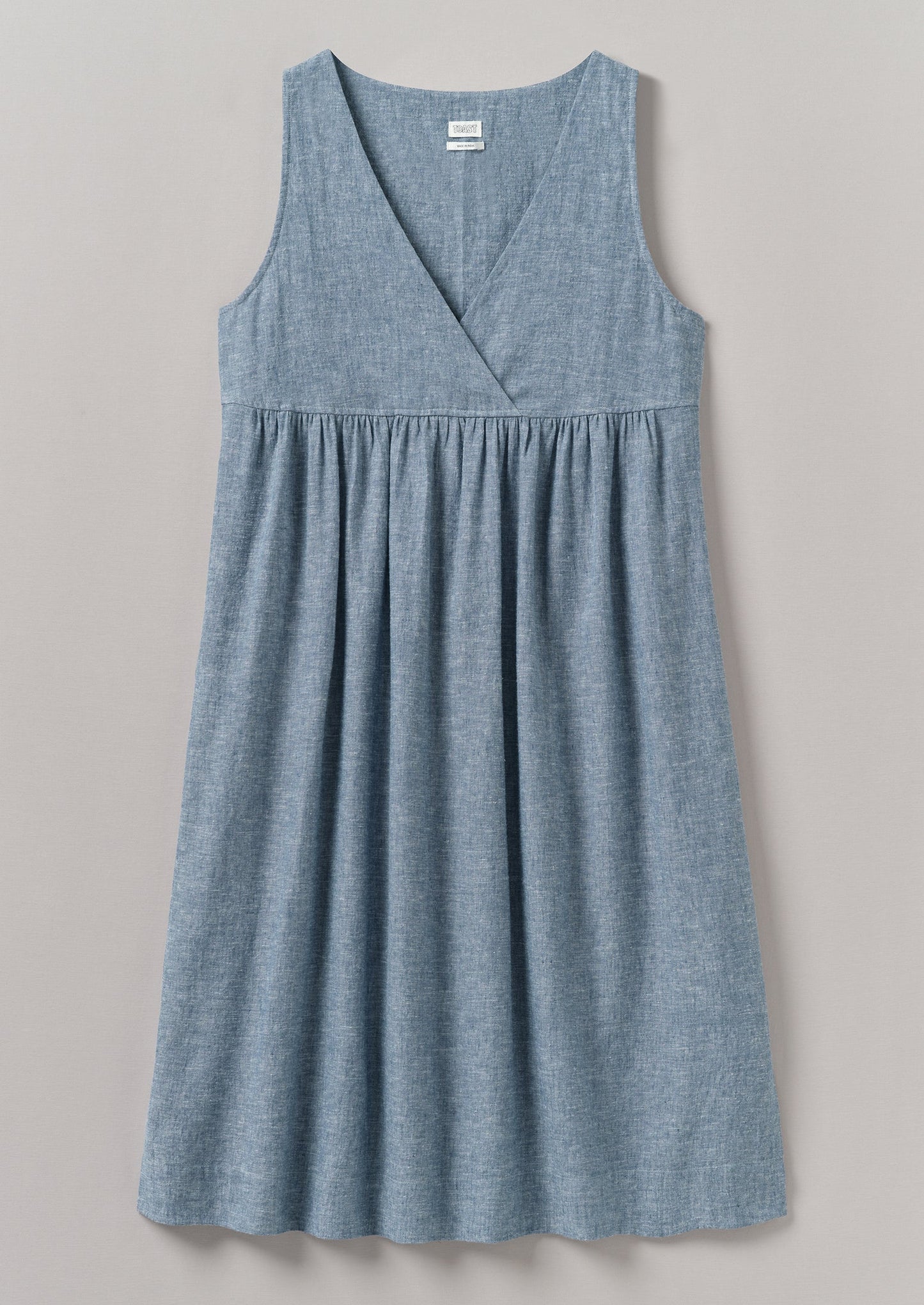 Abito da salotto leggero in lino e cotone | Blu polvere