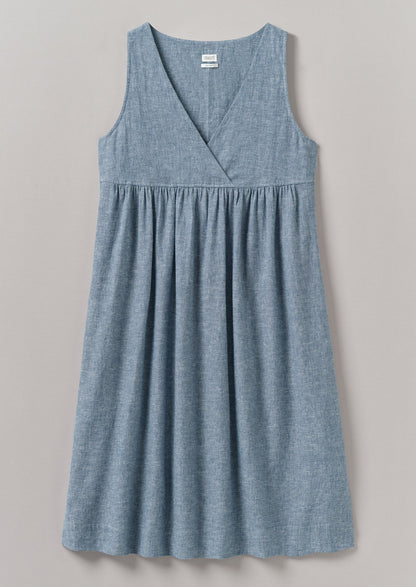 Abito da salotto leggero in lino e cotone | Blu polvere