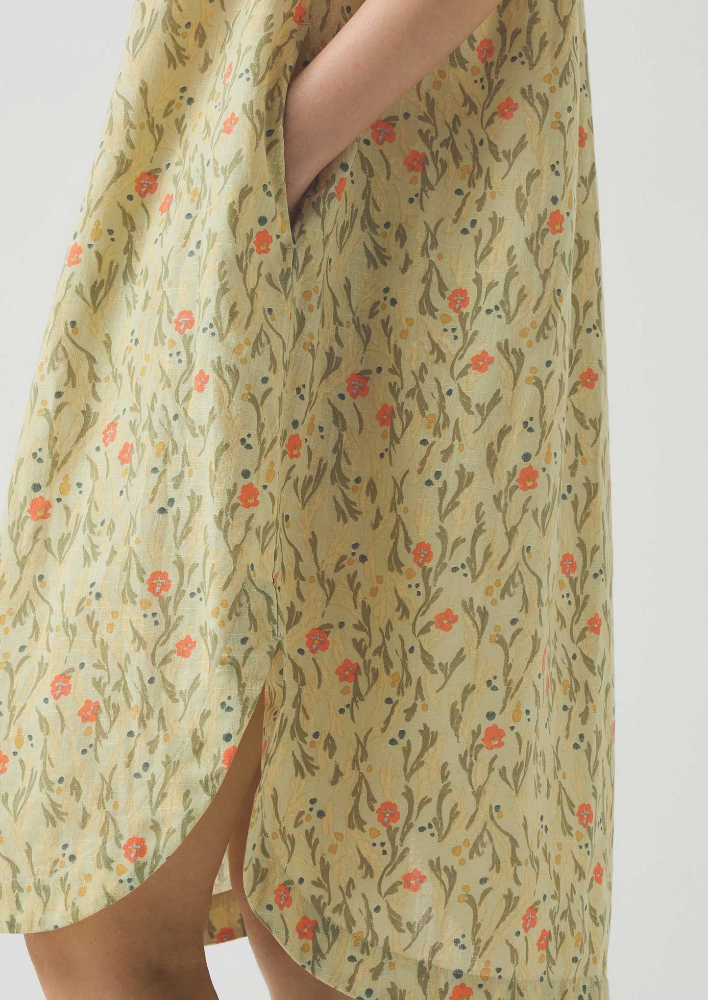 Camicia da notte con stampa di alghe | Salvia chiara