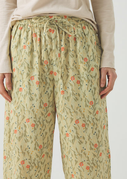 Pantaloni del pigiama con stampa di alghe | Salvia chiara