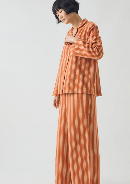 Pigiama in flanella a righe Forte | Auburn/Nasturzio