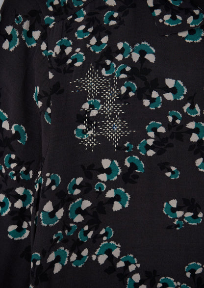 Abito camicia con stampa floreale Ume rinnovato, taglia 6 (107) | Acciaio