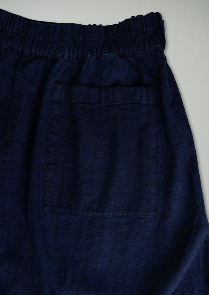 Gonna in cotone e canapa Mariner rinnovata taglia 18 (008) | Blu chambray scuro