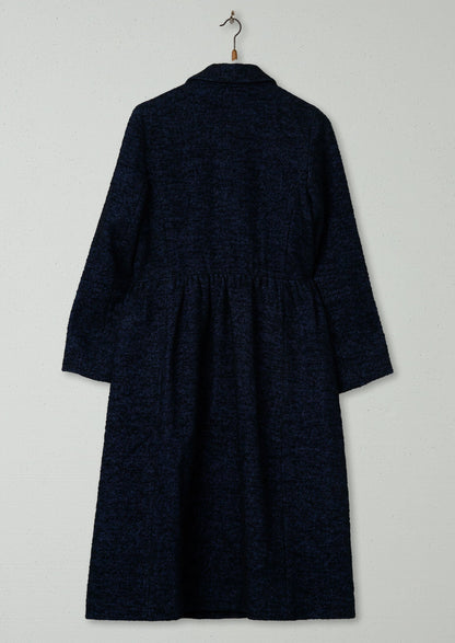 Cappotto in tweed di lana e lino riciclato taglia 6 (047) | Indaco