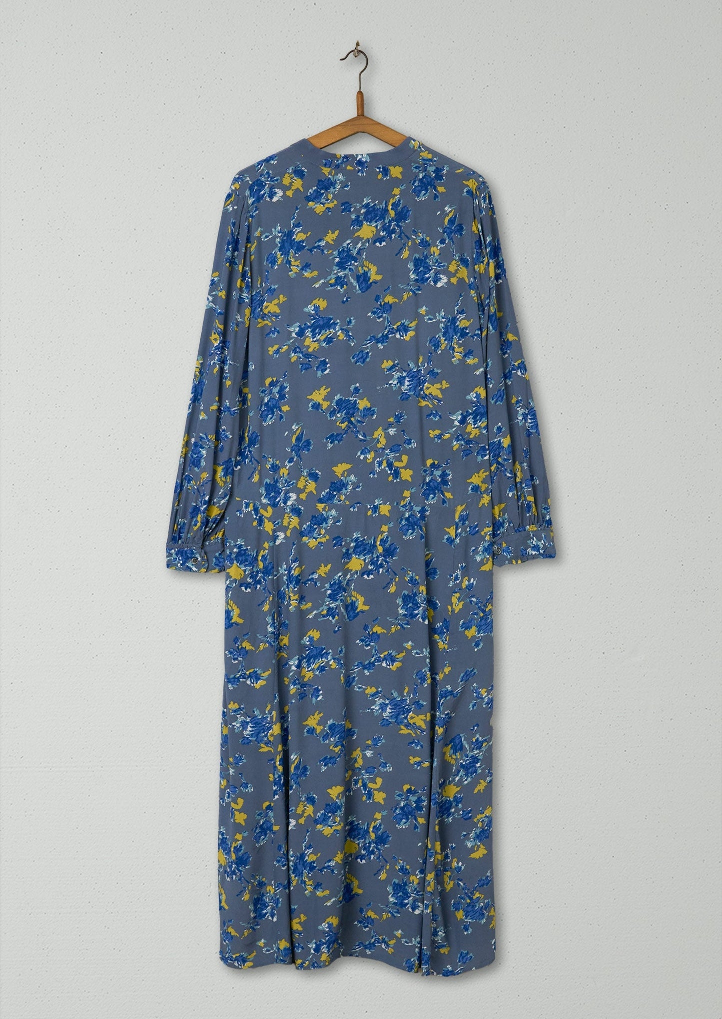 Abito grembiule a balze con motivo floreale rielaborato, taglia 10 (1147) | Multicolore