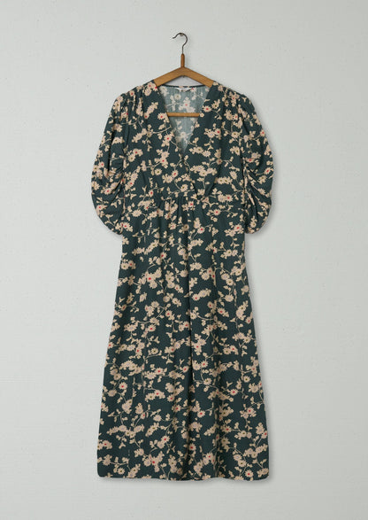 Abito floreale con strascico riutilizzato taglia 16 (792) | Multicolore