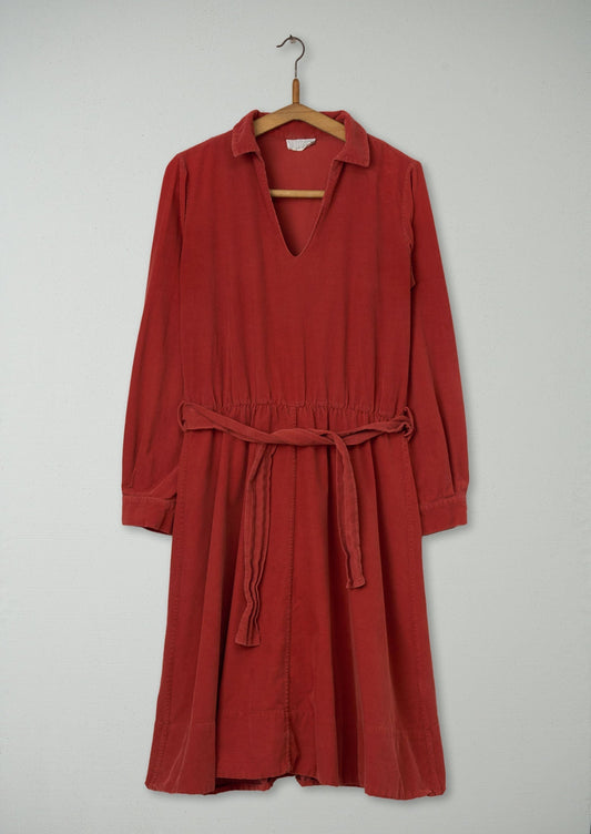 Abito in velluto a coste riutilizzato taglia 10 (973) | Arancione