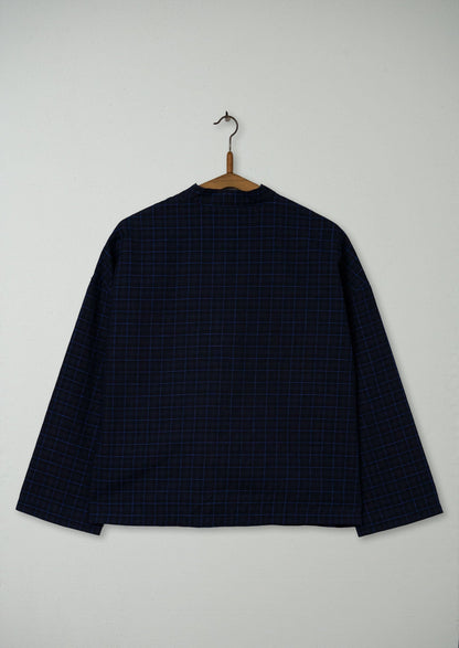 Giacca in cotone e lino riciclata, taglia 6 (141) | Blu navy