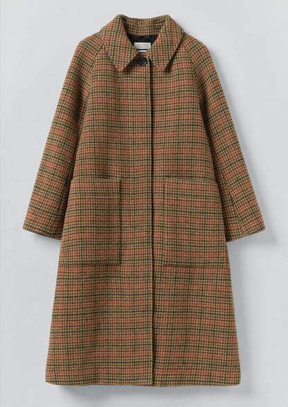 Cappotto raglan Frankie Vibrant Check | Umber Multi