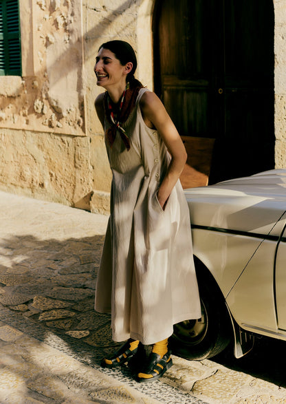 Abito estivo in popeline di cotone | Lino grezzo