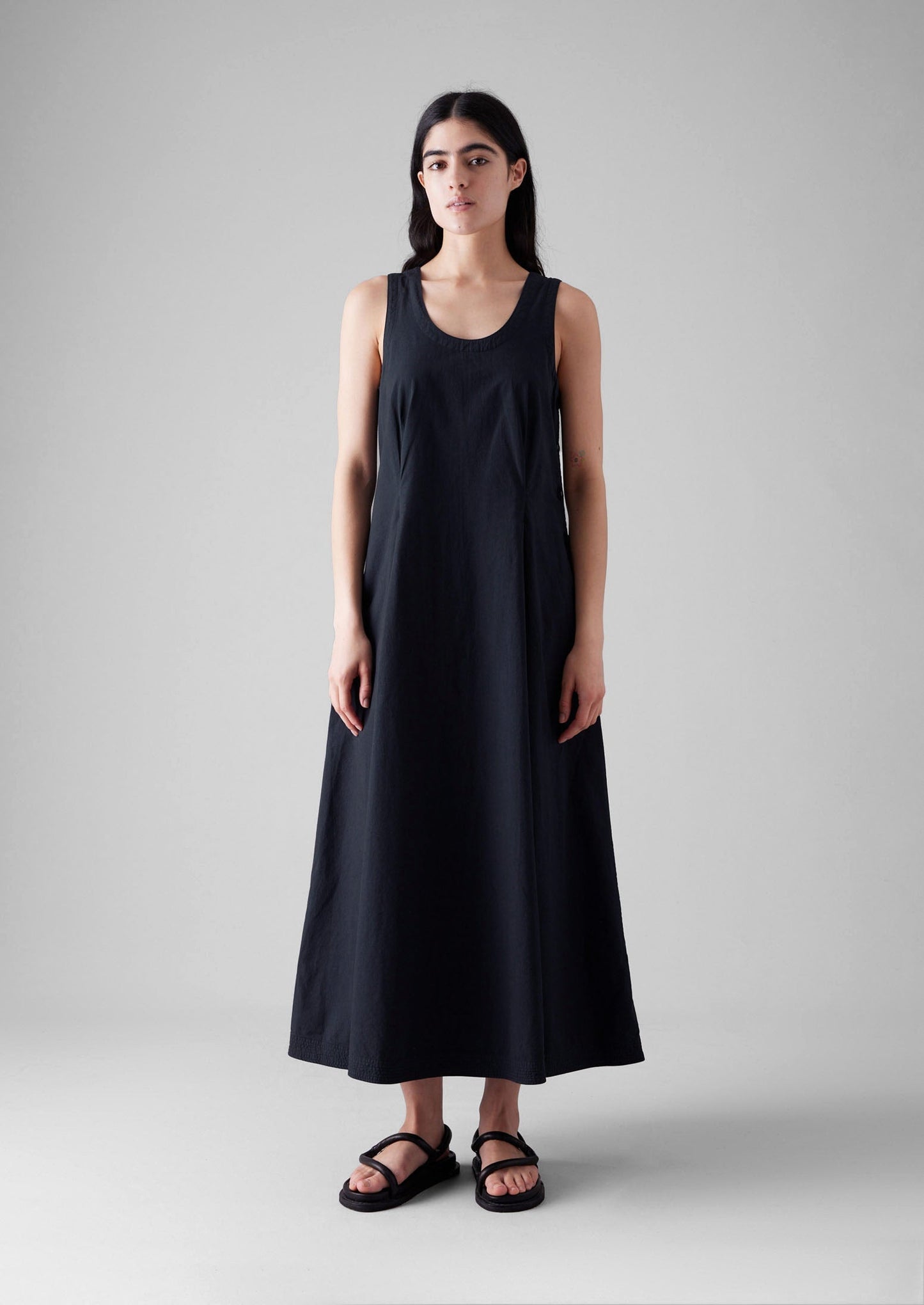 Abito estivo in popeline di cotone | Blu corvino